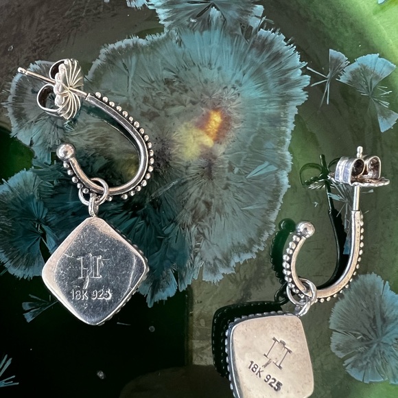 John Hardy 18k gold and silver dot drop earrings - Picture 11 of 11